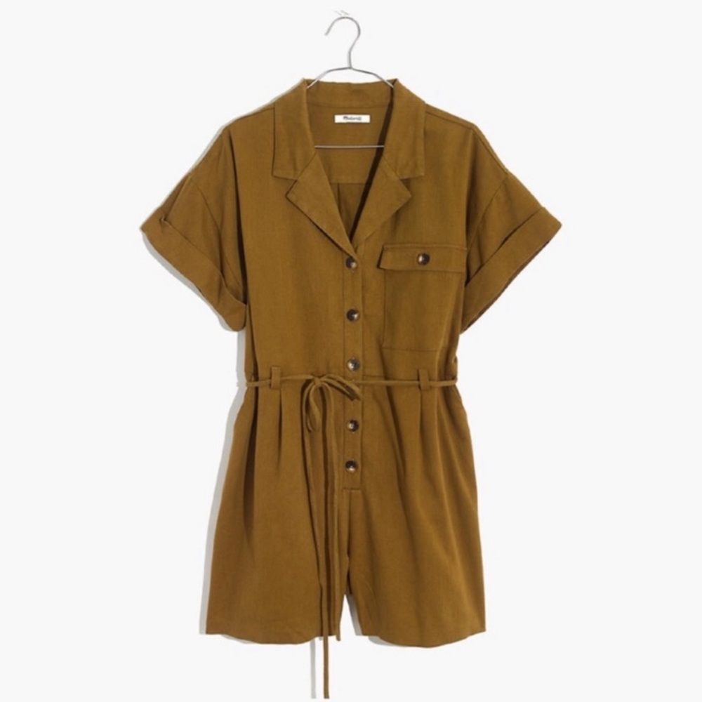 NWT Madewell Belted Safari Romper